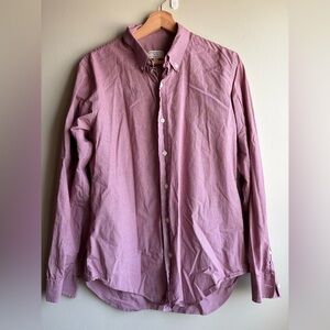 Club Monaco Mauve Button-Down Long Sleeve Shirt